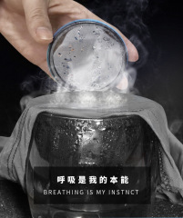 男士冰絲內褲透氣鏤空輕薄性感平角褲個性暗紋平角褲速干褲頭運動