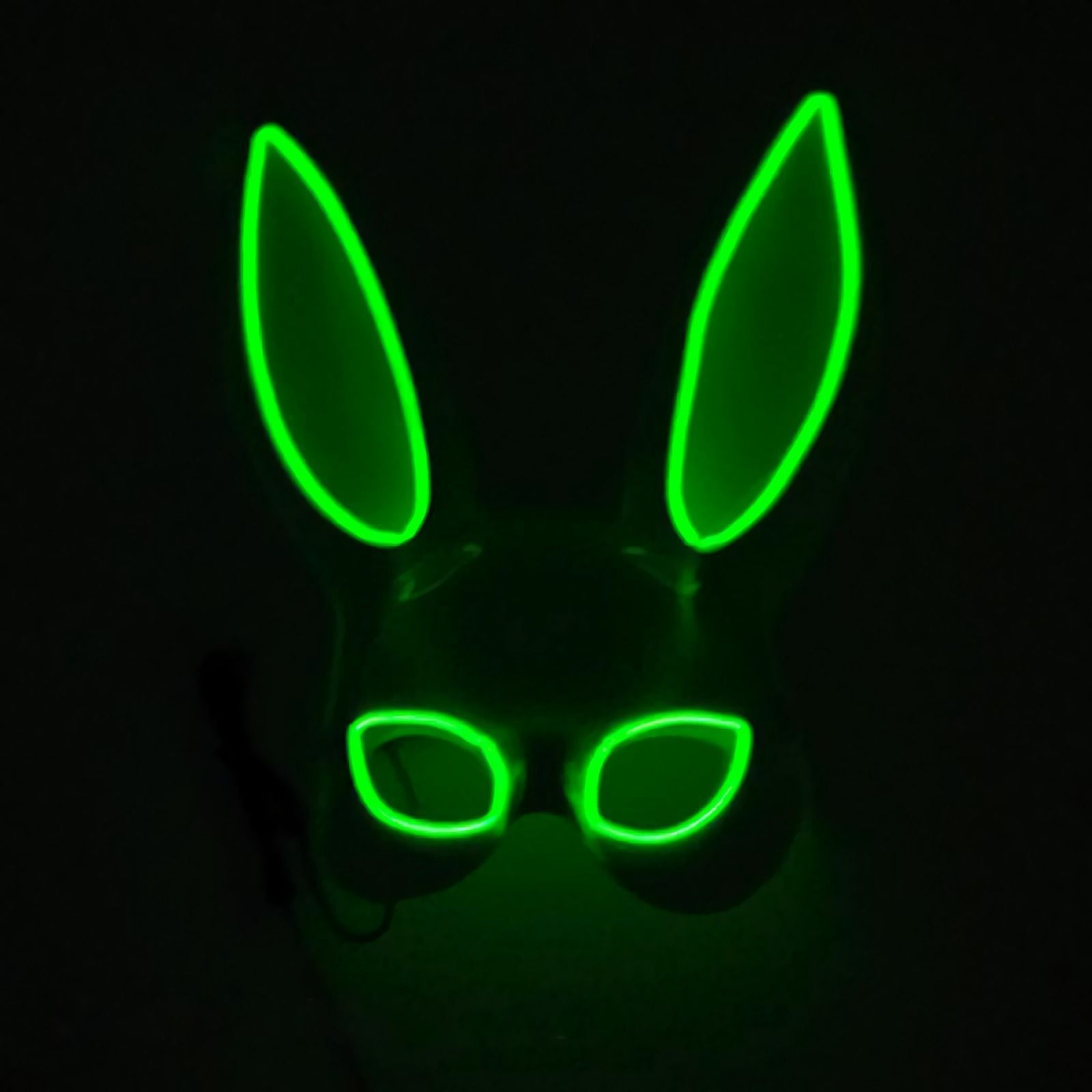 LED Bunny Girl Bar Show Bungee media cara máscara de conejo mascarada LED Halloween accesorios luminosos