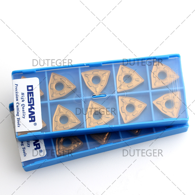 DESKAR戴斯卡桃型数控外圆刀片WNMG080408-TM钢件车床合金刀粒