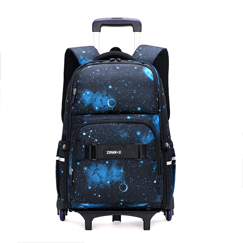 Mochila desmontable de gran capacidad con bolsa de carrito de pescado natural de entrega de una pieza para estudiantes de primaria y secundaria transfronteriza especial para impresión