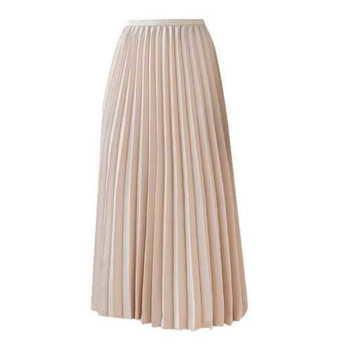 Women's pleated wide-leg skirt, high-waisted drape, spring summer loose casual skirt, chiffon pants, ice silk nine-inch skirt