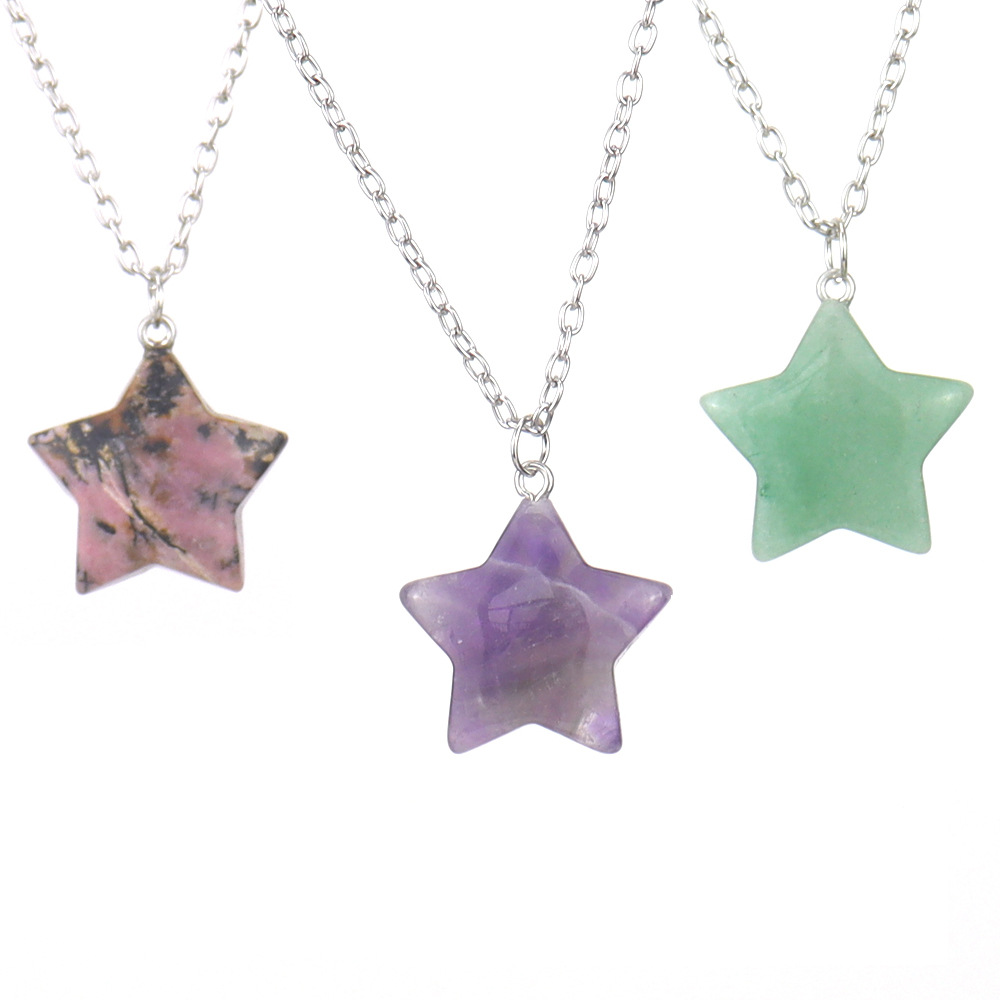 Simple Style Star Crystal Handmade Pendant Necklace 1 Piece display picture 6