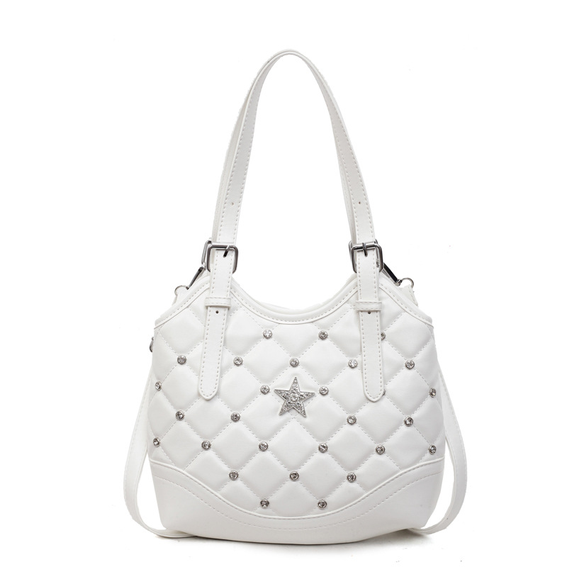 Bolso Tote popular de este año 2025 nuevo bolso estilo estilo universitario bolso de hombro con diamantes bolso bandolera bordado con rombos mujer
