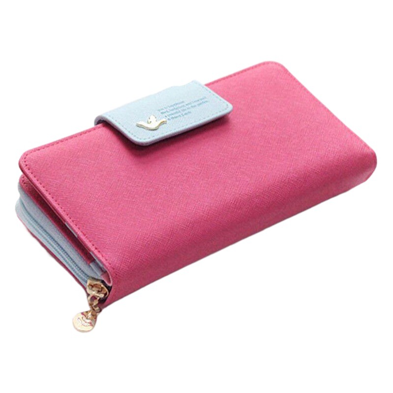 Factory wholesale Korean style long wallet women's coin purse large capacity Bird buckle clutch new mobile phone bag