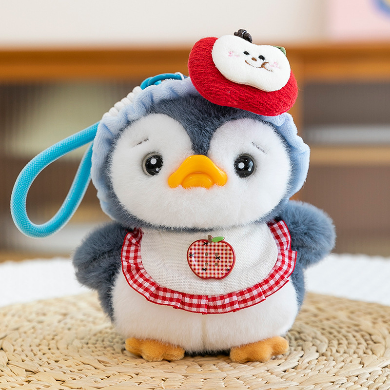 かわいい帽子をかぶったペンギンのぬいぐるみペンダント、可愛いキャラクターの漫画風バッグ飾り、キーホルダー、ミニサイズの卸売|undefined