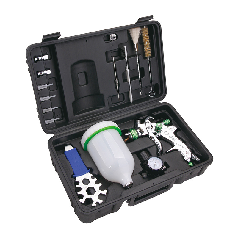 Pistola de pulverización neumática de alta atomización, botella de pulverización de pintura de látex, caja de herramientas de pulverización, juego de pistolas de pulverización de pintura para muebles y automóviles image 13