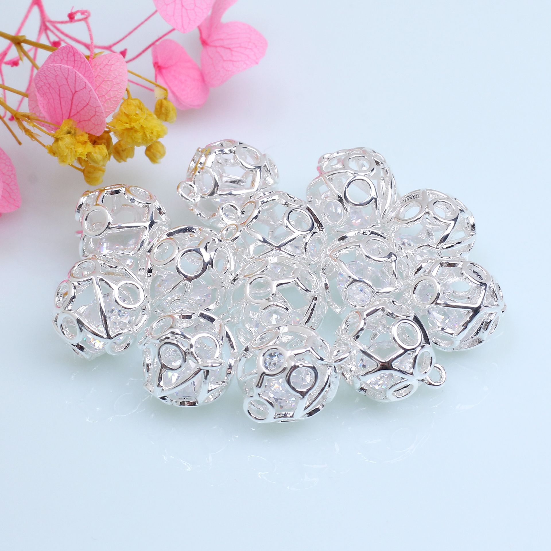 Geometric Pattern 10 PCS/Package 9.5mm Copper Geometric Pendant