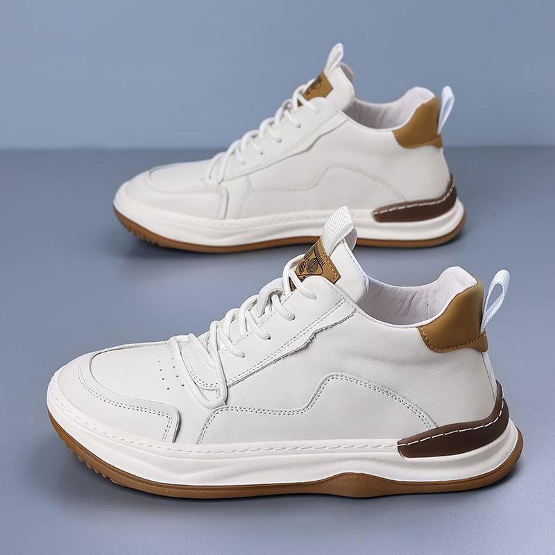 Zapatos de cuero para hombres de cuero de alta altura, zapatos casuales de cuero para hombres, diseño de nicho, zapatos de mango de moda, zapatos para hombres