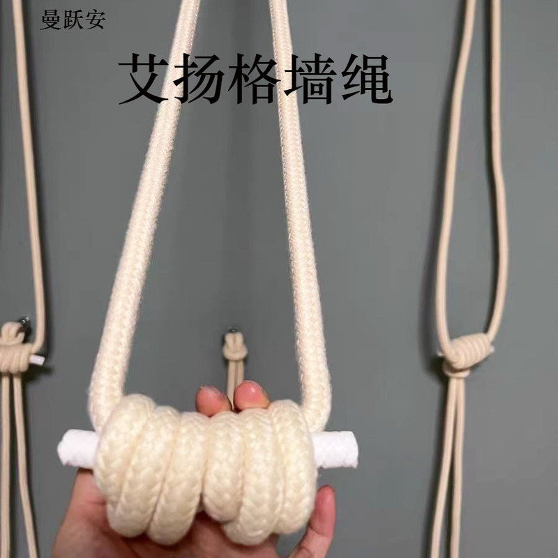 Factory Direct Hair Aerial Anti-Gravity Yoga Sling Iyengar Yoga Auxiliary Wall Rope Set Wholesale Wall Hanging Rope