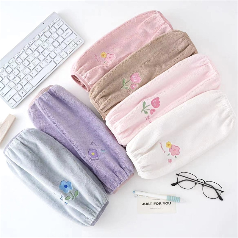 Franela impermeable bordada cocina del bebé de los hombres de las mujeres largo oversleeve mangas de la mano de los niños al por mayor estudiante Otoño e Invierno