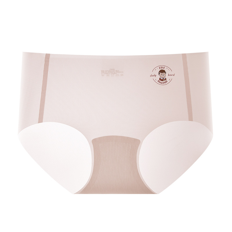 Bear sin costuras bragas delgadas de secado rápido mujeres verano seda de hielo niña cintura media grado 10A entrepierna antibacteriana calzoncillos de mujer