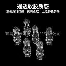 新款化妆品软管硅胶唇彩头光学液态食品级硅胶头带孔唇刷唇蜜头