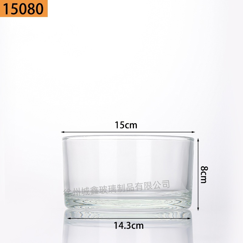 Vasos de vidrio transparentes para velas aromáticas al por mayor, portavelas de vidrio, adornos perfumados, vasos vacíos, recipientes para velas DIY, estilo nórdico