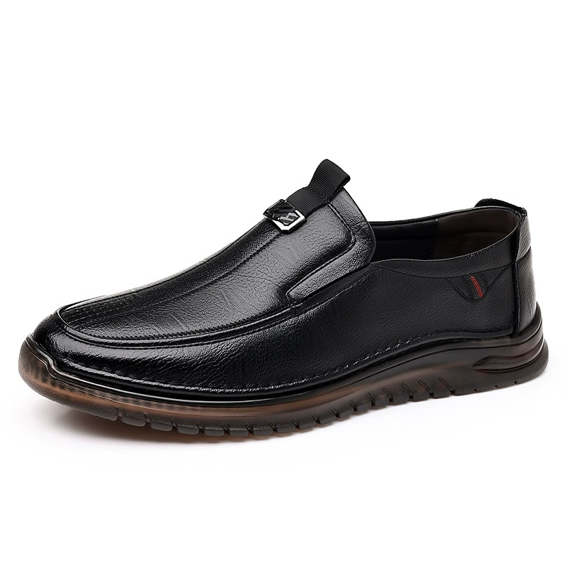 Footwear, men's breathable shoe covers for leather shoes for leisure, non-slip shoes, autumn, trend of season, soft sole, for middle age