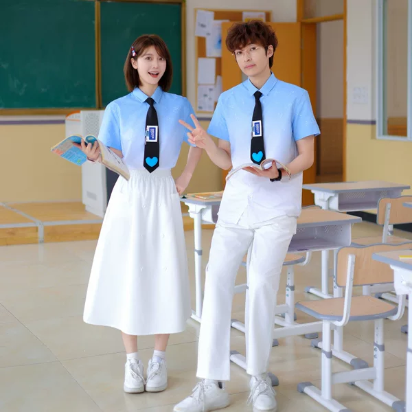 Student choir performance attire, high school sports day academy-style class uniform set, red song recitation competition long skirt, wrinkle-free