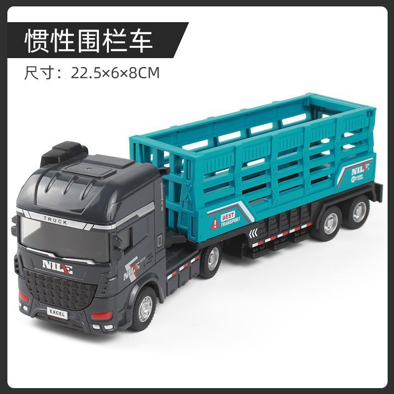 Gran camión de transporte de dos pisos, remolque pesado, modelo de automóvil, juguetes, juguetes, juguetes al por mayor. image 12