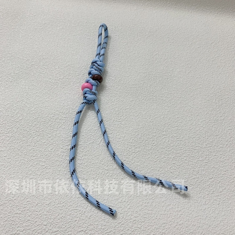 miu系彩色包包编绳挂件时尚车钥匙扣挂饰金刚结手工彩珠编织挂绳|undefined