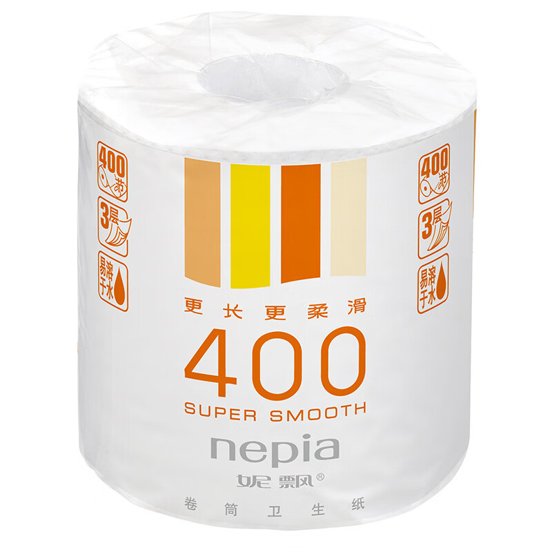 ネピア/Nepia 芯入りロール紙 3層 400セクション*10ロール 家庭用トイレットペーパー 無香料ロール紙は水に溶けます|undefined
