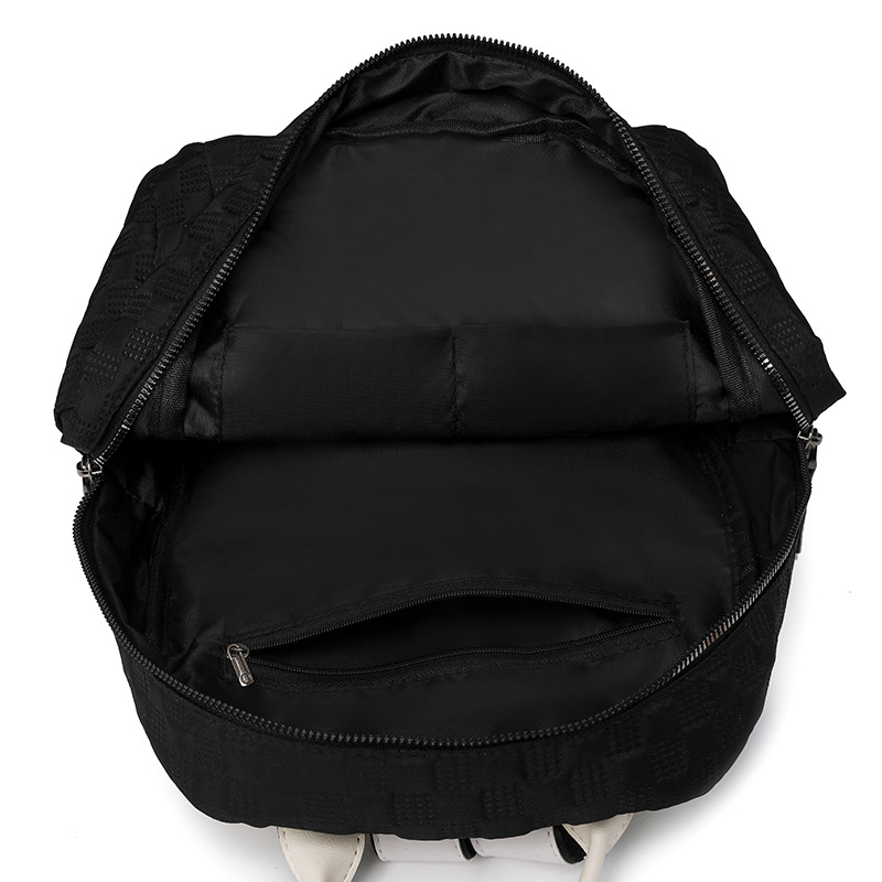 2024 otoño nuevo estilo casual todo fósforo damas mochila de nailon moda color de contraste ligero mochila de viaje de viaje