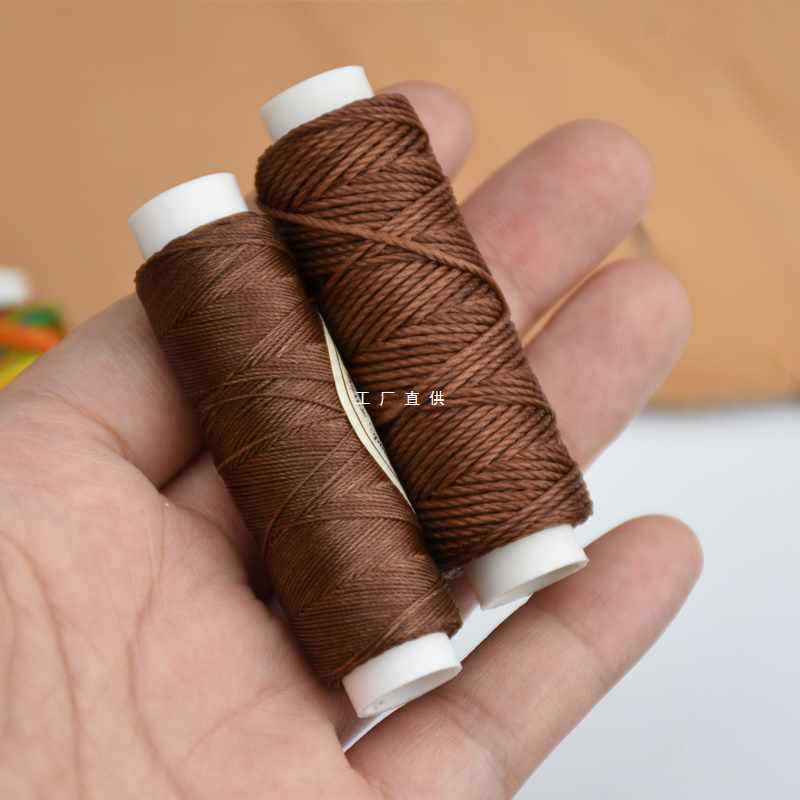 A5L0.8mm round waxed thread hand sewing heavy-duty sewing thread polyester DIY leather needle leather craft leather goods handmade solid color