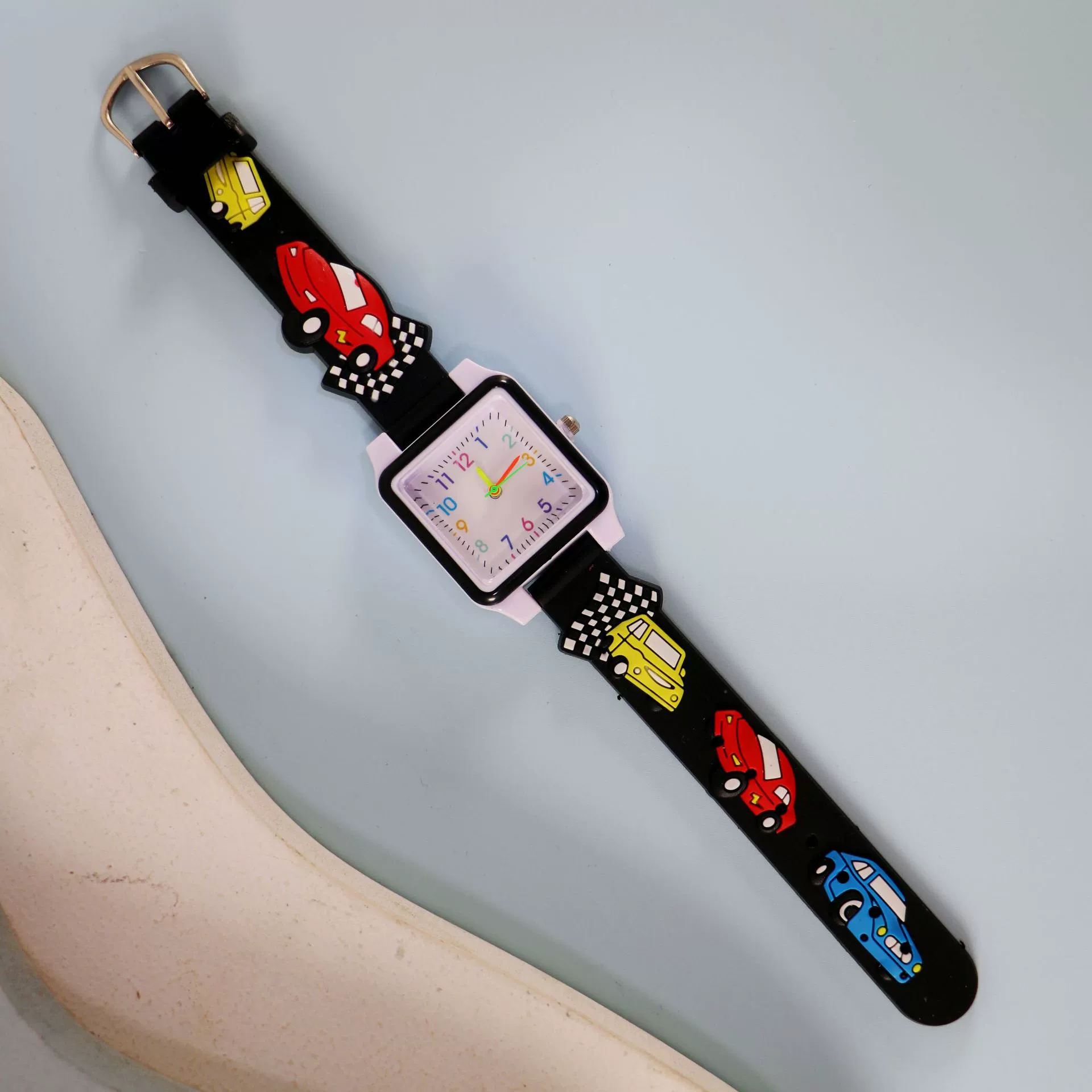Silicone children's watch with gears, children's quartz watches