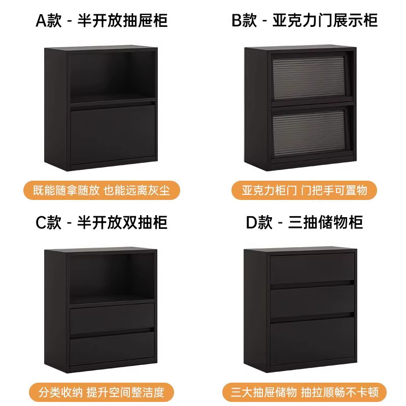 实木书柜置物柜矮柜大容量靠墙客厅用落地书架格子柜展示柜储物柜|undefined
