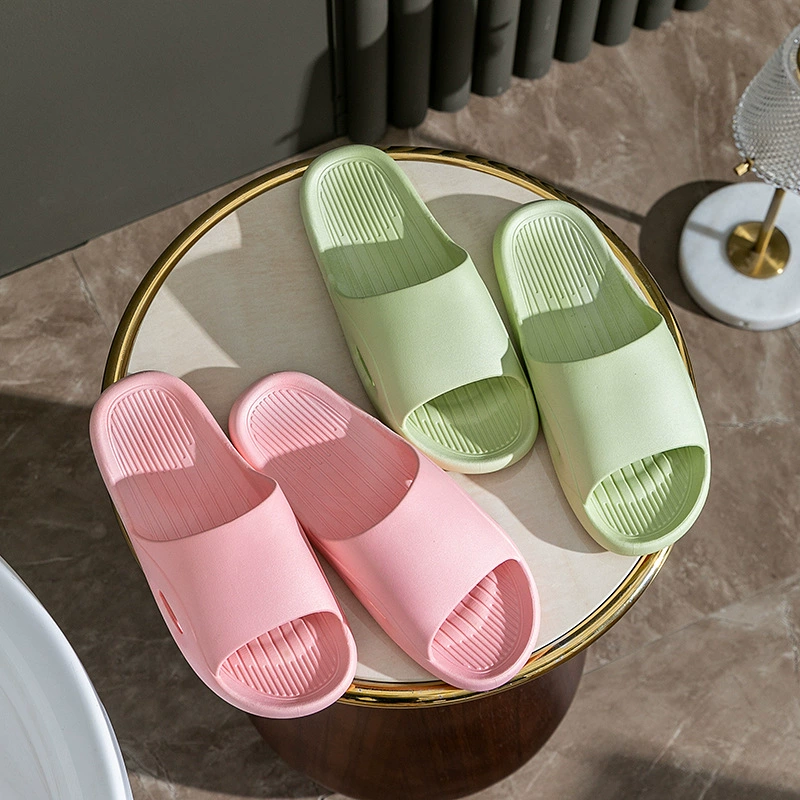 Домашние противоскользящие тапочки женская домашняя тихая купание пара износостойкая ванная комната простой мягкий фон мужской летний