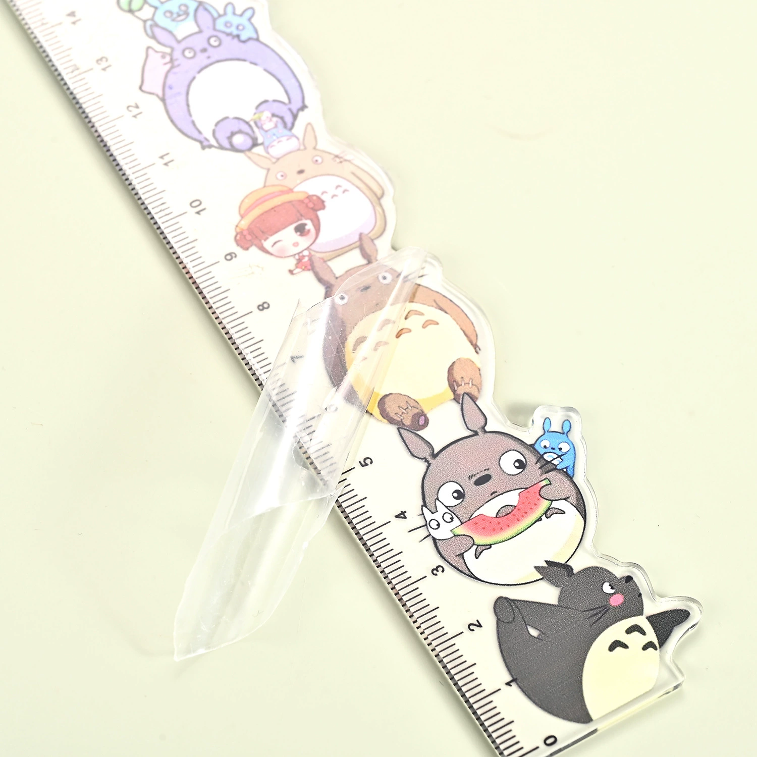 Cartoon acrylic cute teaching ruler with animals for elementary school students