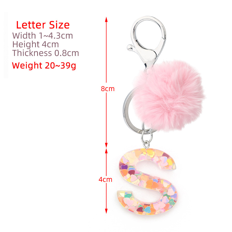Daily Occasion Resin Material Letter Pattern 1 Piece Fashion Letter Resin Epoxy Women's Keychain