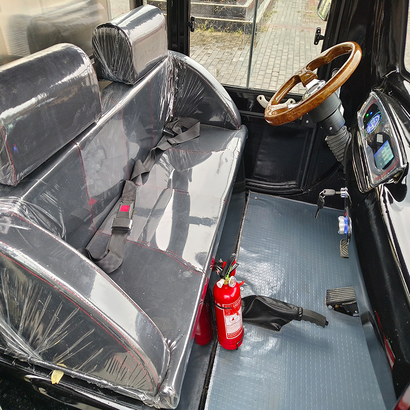 2-6 Seat Electric Four-Wheel Sightseeing Car, Vintage Car, Funeral Home Body Transport, Crematorium Urn Transport Vehicle