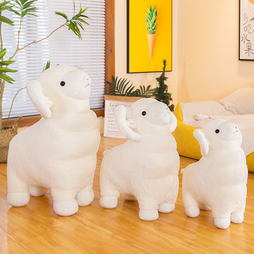 Cute Rabbit Fur Simulation Wool Toy Cartoon Doll TV Cabinet Ornament Bedside Decoration Gift for Children