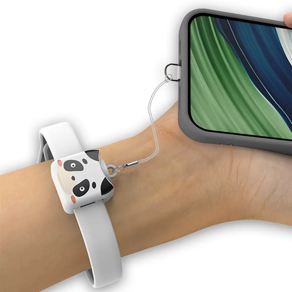 外贸便携手机防丢挂绳手腕带高端创意卡通手腕硅胶带自动磁吸腕带