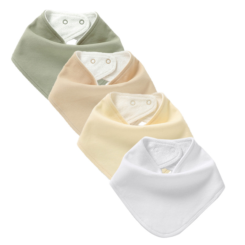 Cross-Border Products for All Seasons, Pure Cotton Baby Bibs, Baby Saliva Towels, Morandi Color Children's Bibs