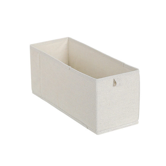 Polyester-Cotton Storage Half-Box Fabric Compartment Shirt Underwear Storage Box Underwear Socks Bra Drawer Divider Organizer Box
