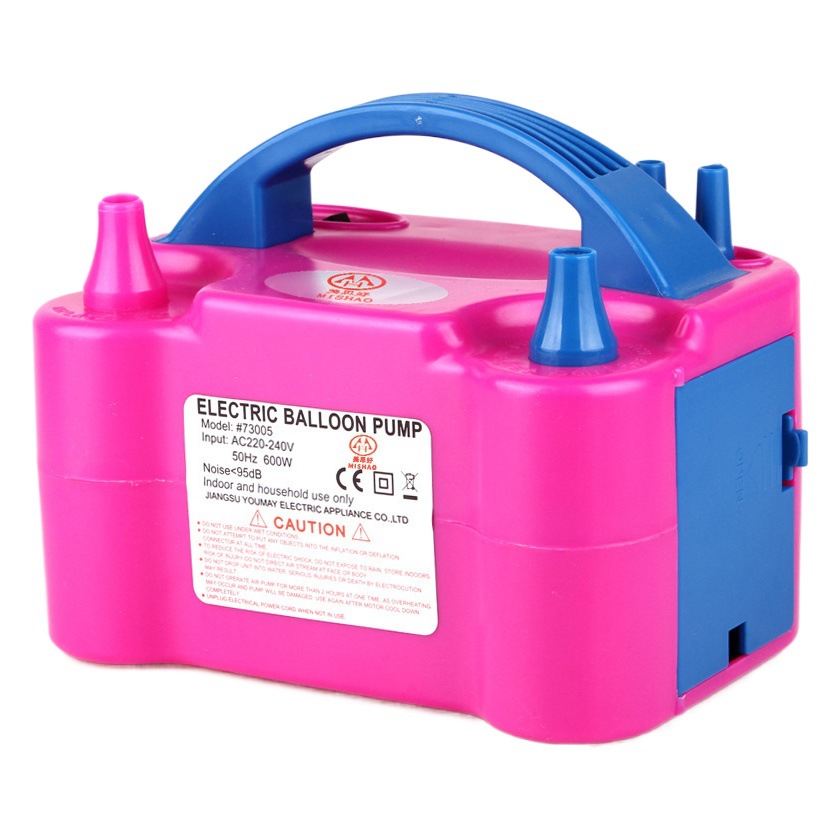 Globo doble agujero bomba de aire inflador eléctrico herramienta globo inflador