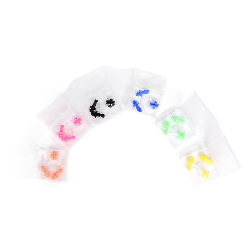 Clip de nariz tapones para los oídos traje adulto niños natación profesional silicona tapón nasal antideslizante natación Equipo Impermeable tapones para los oídos