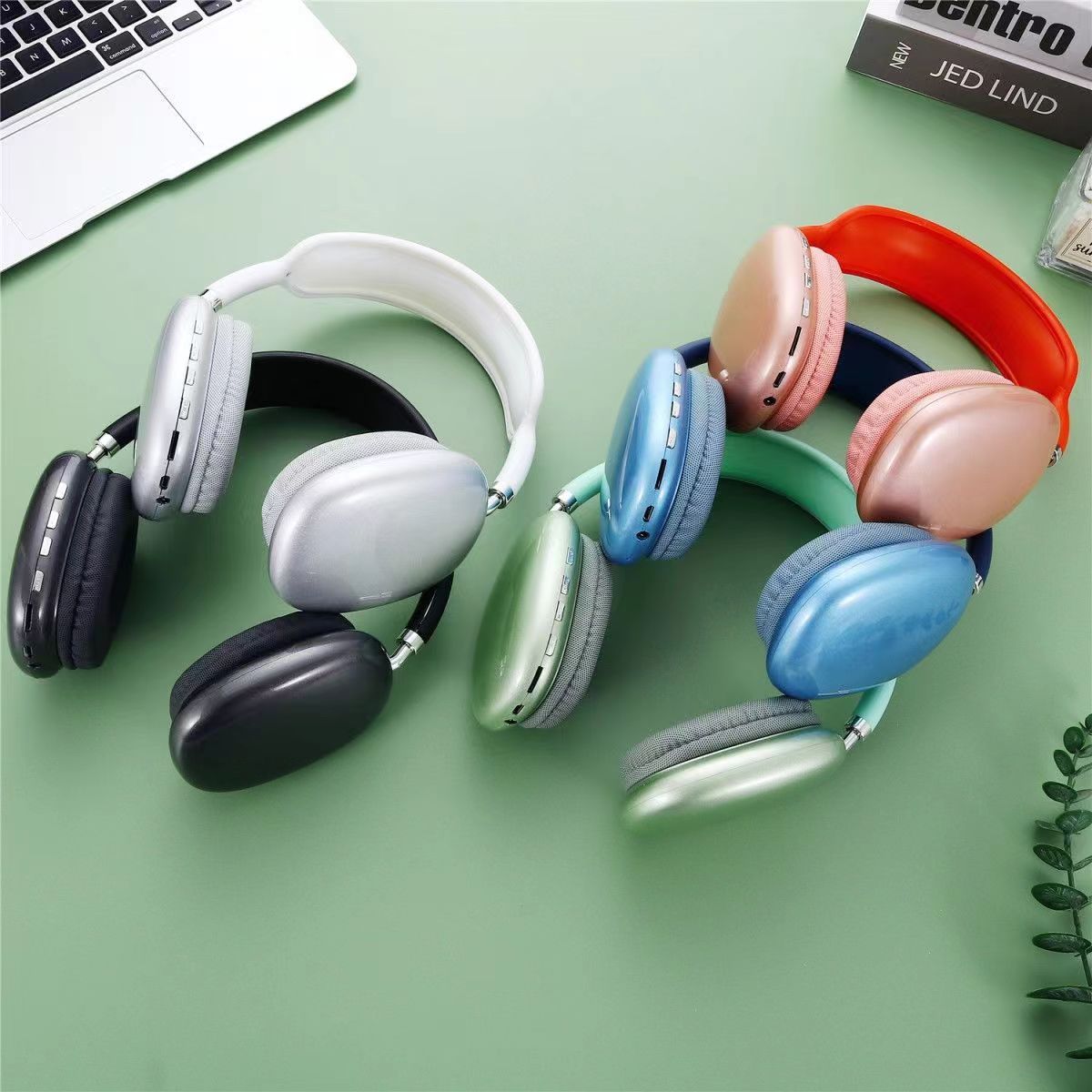 Solid Color Simple Style ABS Bluetooth Headset display picture 2