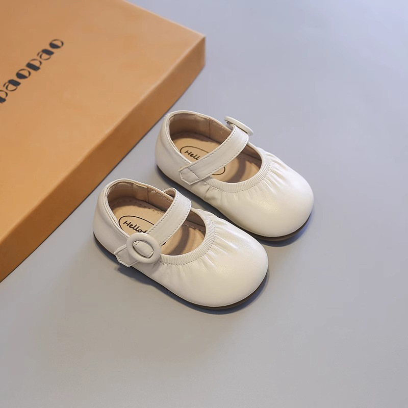 Zapatos de bebé niña estilo princesa, suela suave, calzado para niños pequeños de 0 a 3 años, calzado de moda para primavera y otoño._voghion.com