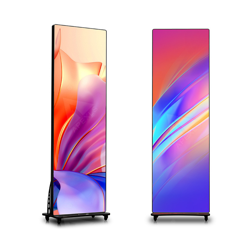 Pantalla de visualización LED Pantalla de cartel Pantalla de máquina de publicidad portátil Controle inteligente móvil sin problemas Tienda de centro comercial HD