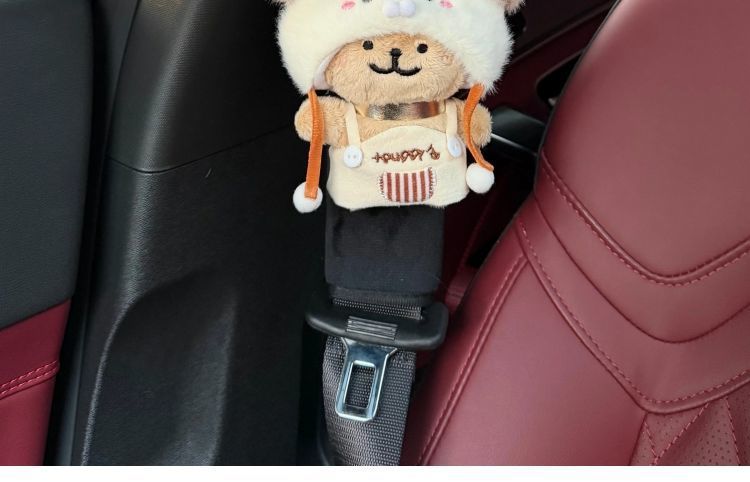 Afternoon Tea Line Art Puppy Car Seatbelt Shoulder Pad Cute All-Season Anti-Strangling New Car Gift
