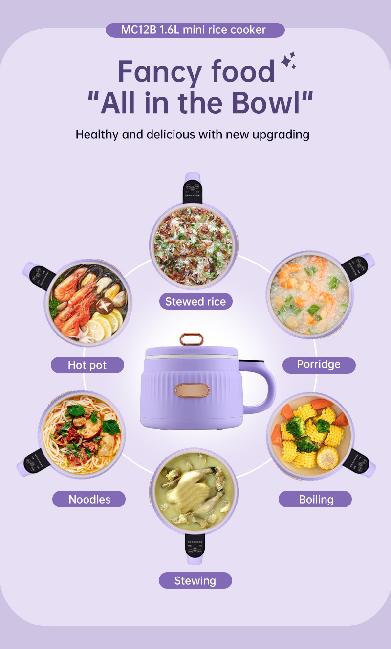 Cross-Border 110V Electric Small Multi-Functional Household Dormitory Instant Noodle Cooker US UK EU Plug_voghion.com