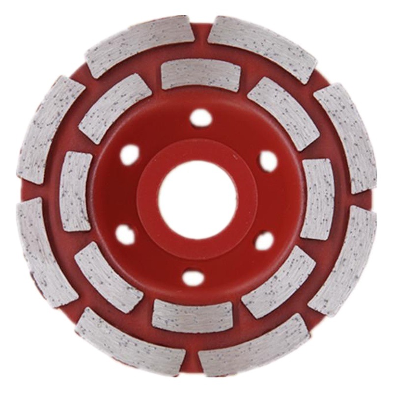 Rueda de diamante Disco de molienda de tipo tazón en stock Diente de doble fila Diente de turbina Diente de una sola fila Diente de granito Hormigón