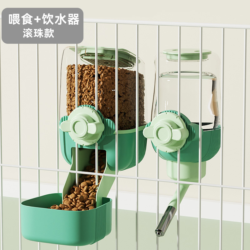 Jaula para mascotas, bebedero, gato colgante, alimentador de agua potable, cuenco para perros, cuenco para gatos, suministros para jaulas para perros de gran capacidad
