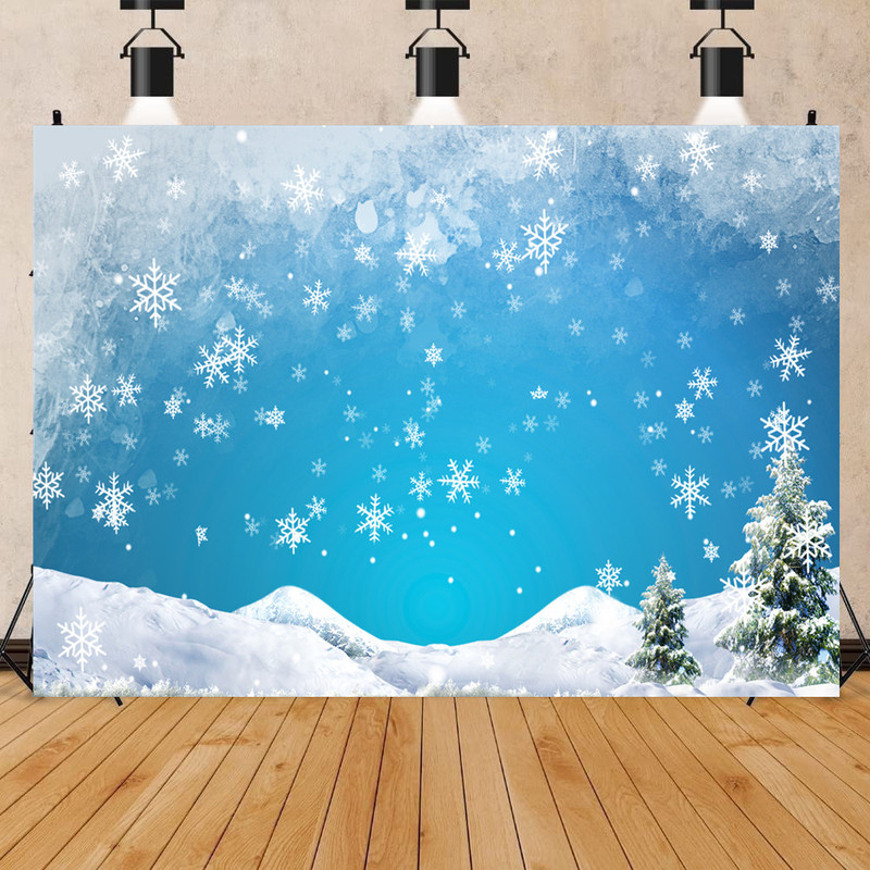New Cross-Border Foreign Trade Amazon Cross-Border Cloth Christmas Holiday Party Scene Layout Snowflake Photography Photo Background Cloth