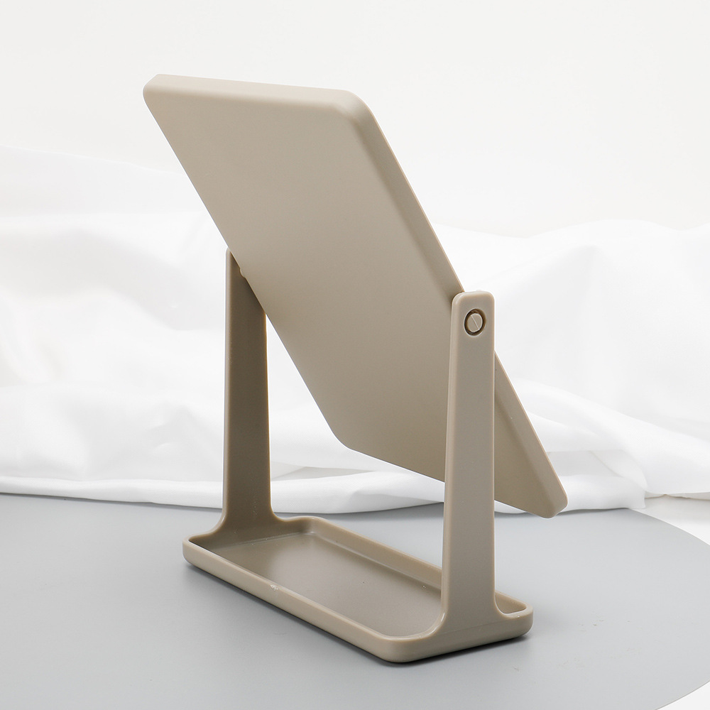 Espejo de maquillaje de escritorio espejo de vestidor dormitorio en casa Nordic giratorio simple cuadrado espejo de una cara