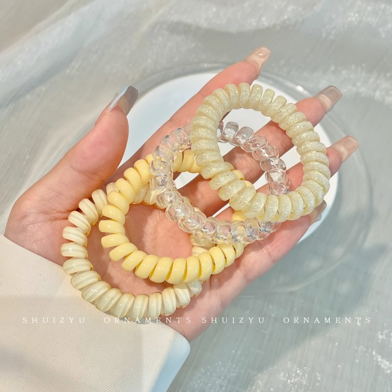 Línea telefónica con lazo, anillo para el cabello, tocado, nueva trenza de burbujas, cuerda para el cabello trenzada, alta elasticidad, sin dañar el cabello, cuerda para atar, banda de goma femenina