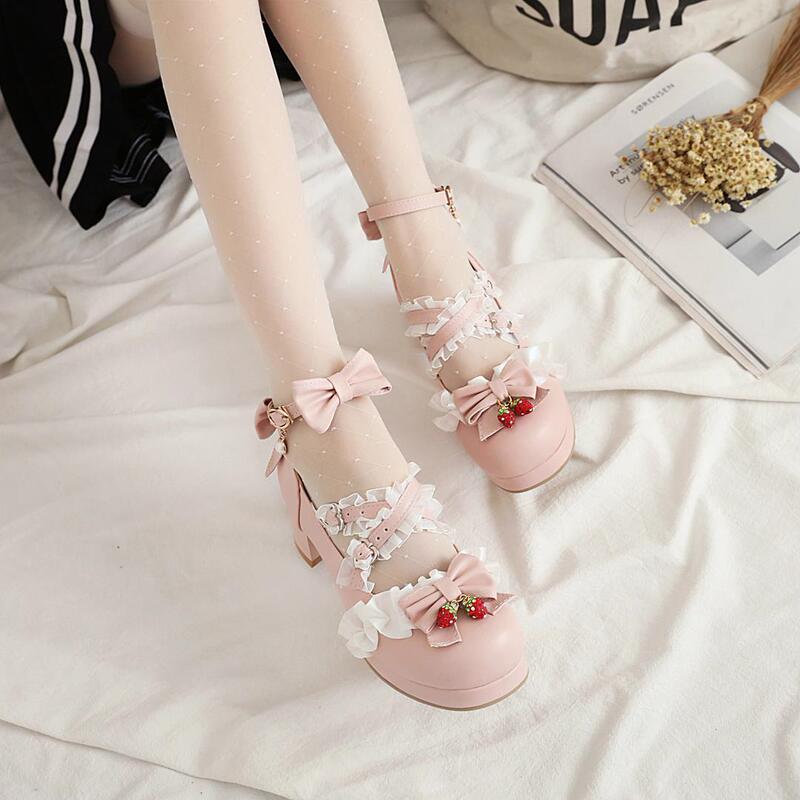 lolita lolita Small Leather Shoes Children's Students Korean Style Children's High Heels 2021 New Women's Shoes 9 Years Old