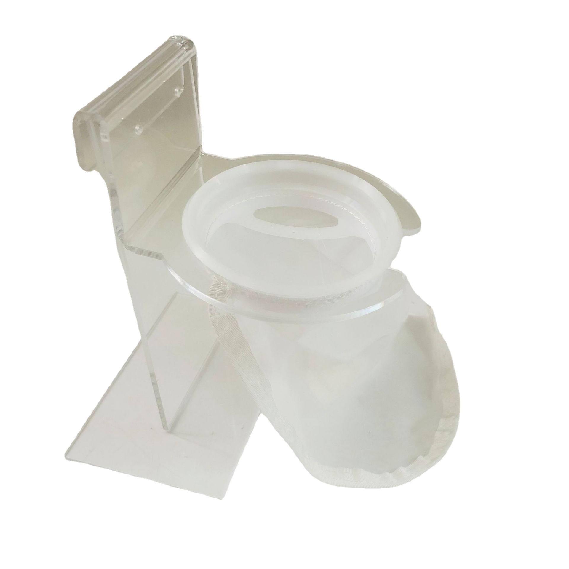 Filtro de fábrica soporte para calcetines filtro de tinta de acuario soporte transparente acrílico (sin filtro