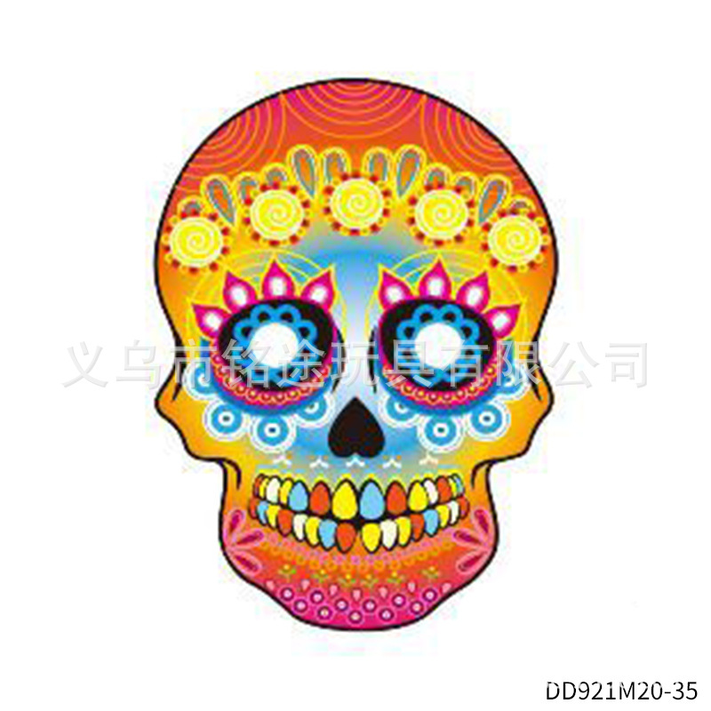 Suministros de fiesta de carnaval mexicano Día de los muertos Pegatinas de fiesta divertida para niños Accesorios de fotografía mexicana