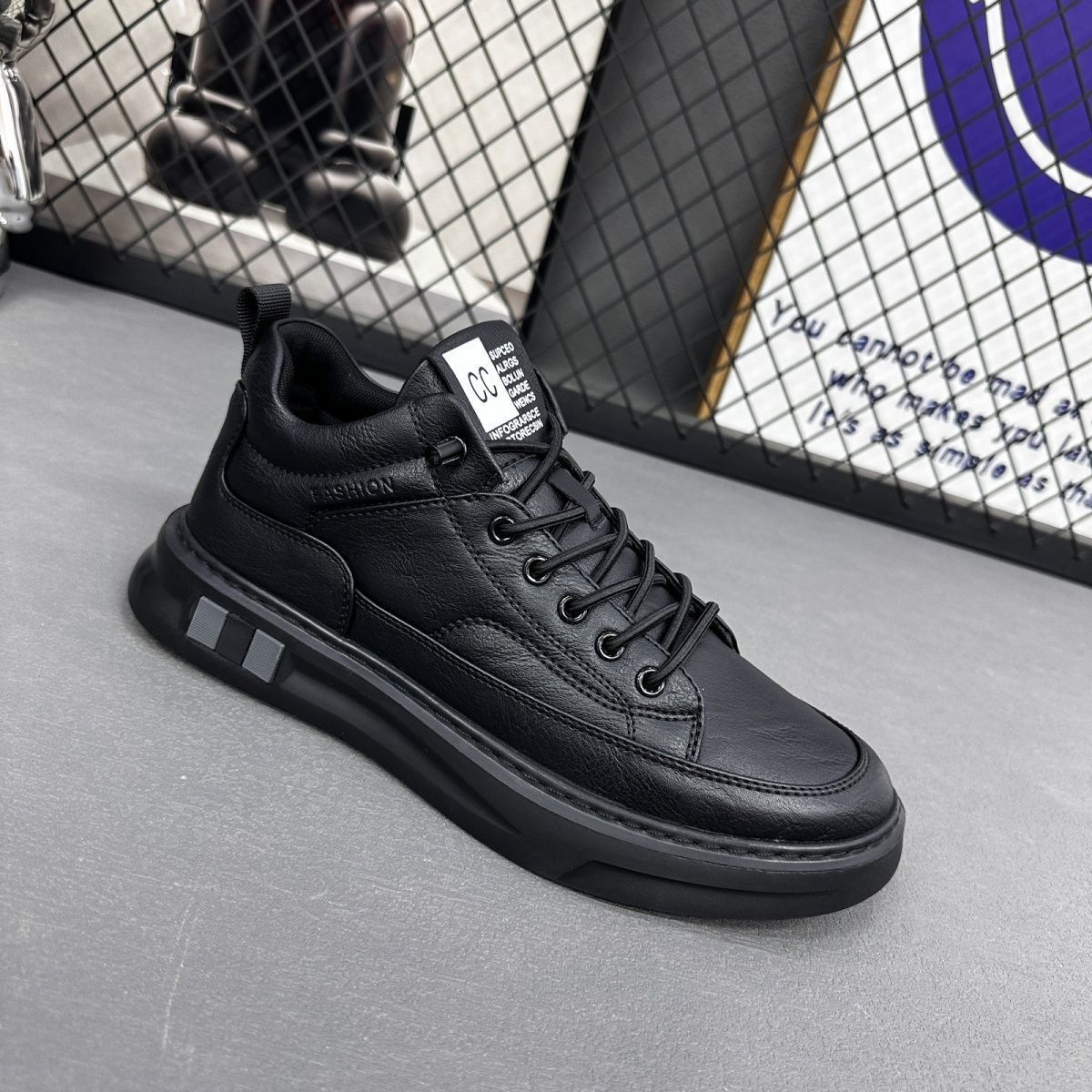 男鞋2025秋冬季真软皮休闲鞋运动皮鞋男士加绒鞋子男潮鞋老爹鞋男